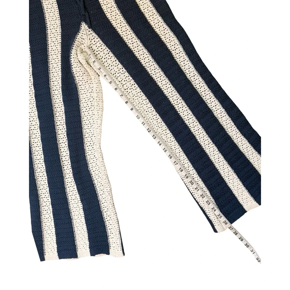 Free People free-est Joan‎ Fauxchet Set XL NWT Blue Cream One Shoulder Knit
